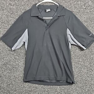 Nike Men's Small (P)Black and Light Gray Polo Shirt Dri-Fit